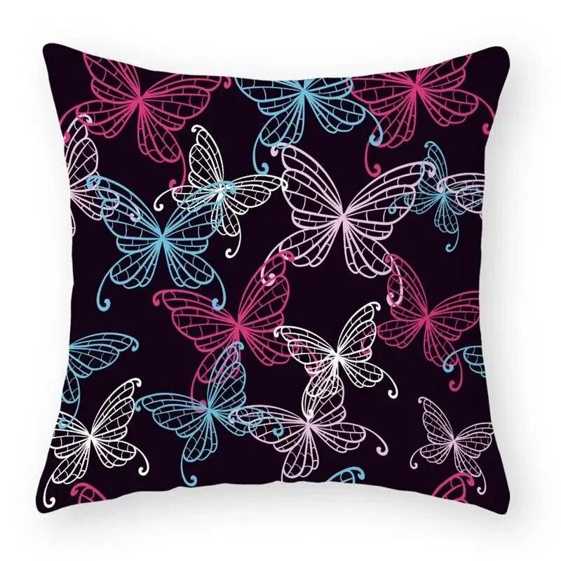 Декоративная наволочка с цветочным узором бабочки, свадебная вечеринка, домашний декор для пары, гостиная, диван, стул, офисная кровать, наволочка 40x40cm