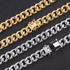 Personalized Hip Hop Real Gold Plated Jewelry 13mm Wide Iced Out Baguette CZ Cuban Link Chain Bracelet for Men