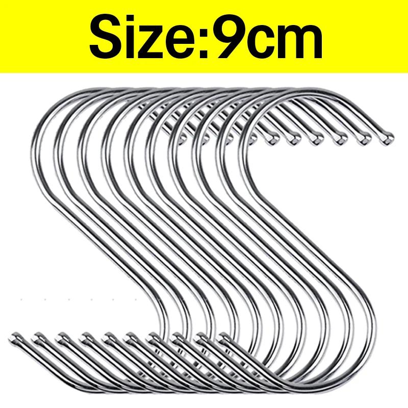 Edelstahl S-Haken Garten Hängepflanzen S-Haken Küche Badezimmer Aufbewahrung Aufhänger Halter für Taschen Kleidung Handtücher