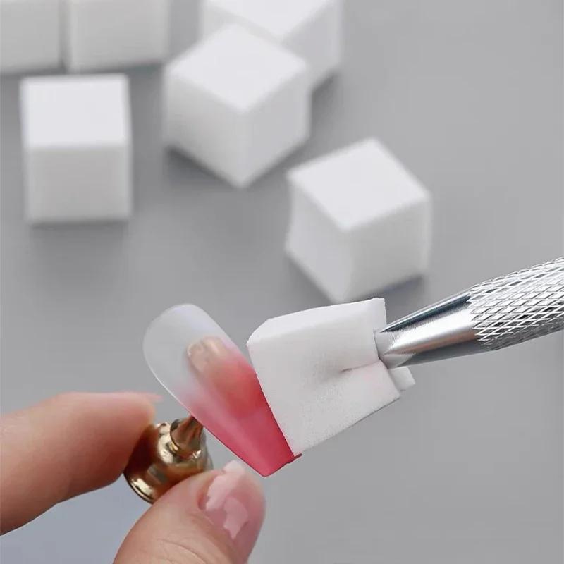 Farbe Verschmieren Mini Schwamm Block 4 Pfote Nagel Charms Pick Up Stift Gradienten Schwamm Puderquaste Kreative Nagel Zubehör Versorgung