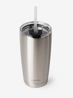 LEAVES Insulated Straw Tumbler_SILVER