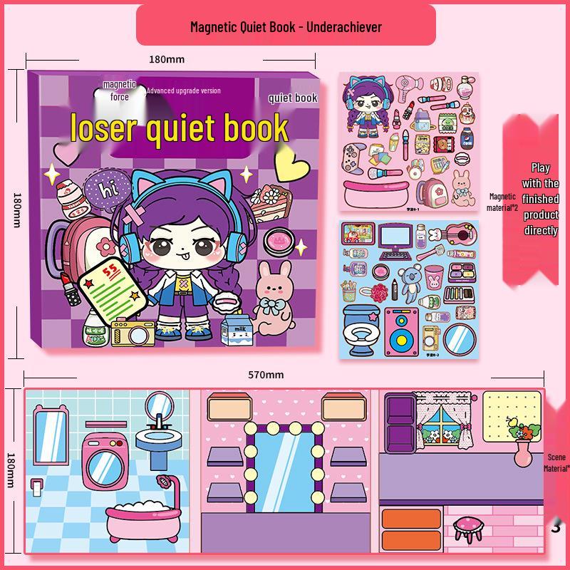 

Student Genius Magnetic Quiet Book: Creative DIY Sticker Toy for Kids