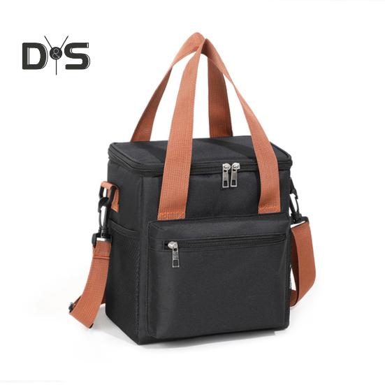 

Ізольована сумка для обіду, 550 мл, герметичний кулер із сітчастими кишенями, термоящик для харчових продуктів для роботи, шкільного пікніка чорний