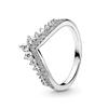 925 Sterling Silver Classic Dazzling Crown Round Hearts Ring Exquisite Women's Light Luxury Charm Ring Jewelry Gift