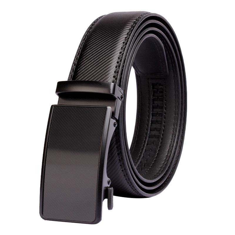 Belt Alloy Automatic Button Head Cowhide Belt Men'S Genuine Leather Jeans Belt Factory