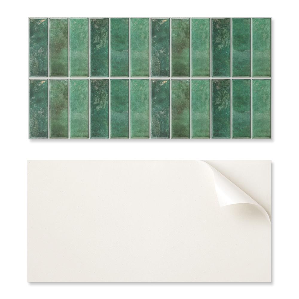Self-Adhesive Vinyl Panel With Decorative Print 100x50 Cm Vertical Tiles