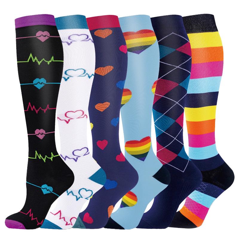 Unisex 6 Paar Kompressionssocken-Set zum Laufen & Radfahren