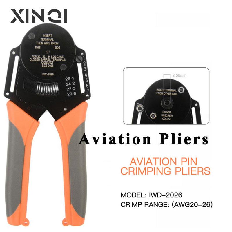 IWD-2630 IWISS Heavy Duty Connector Crimping Pliers Aviation Pin Crimper 0.05-0.128mm² 30-26AWG Four Core Shaft Point Pressure
