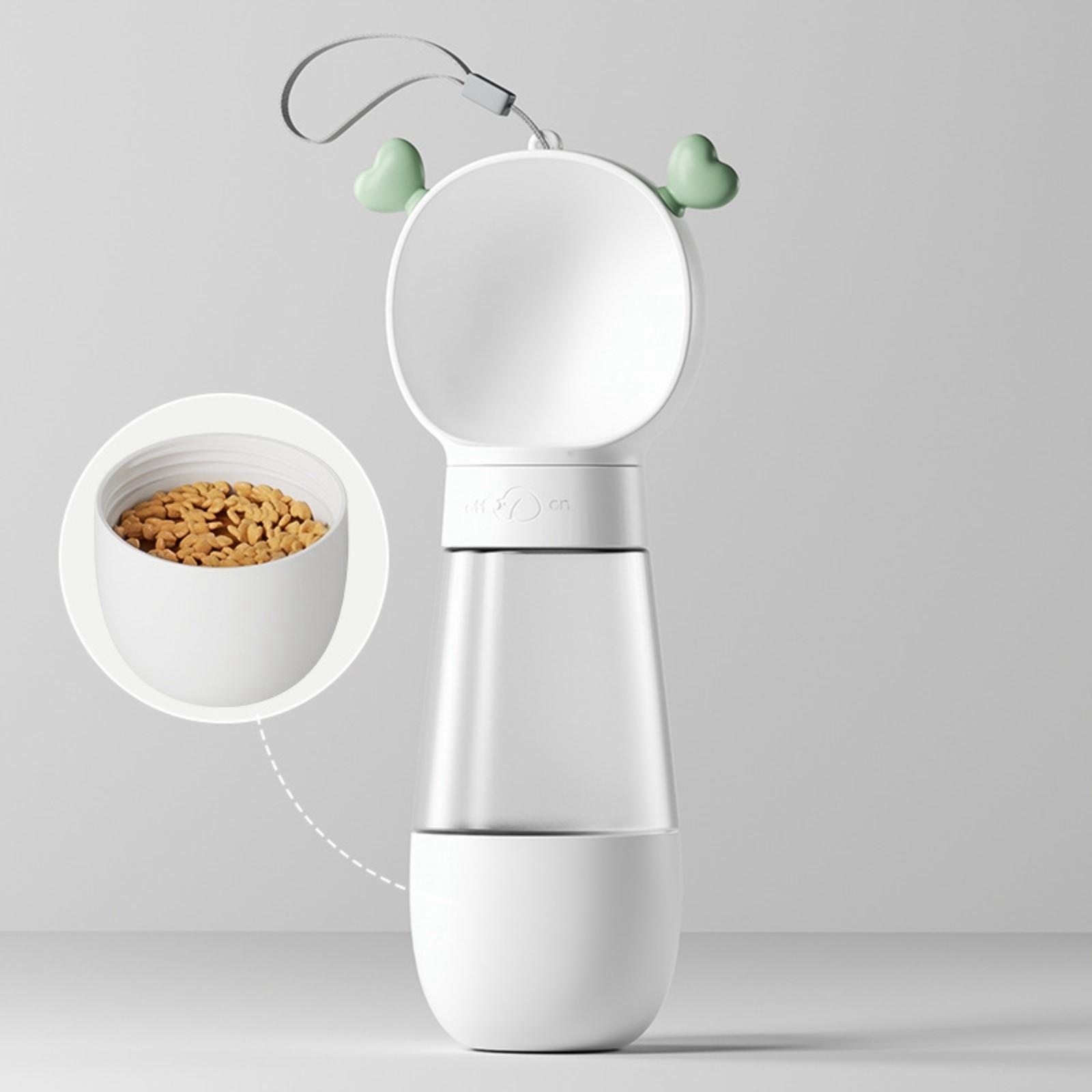 

Чашка для воды для прогулок с собаками, Чайник для собак, Портативный стакан, Бутылка с водой для выгула собак, Чашка для кормления домашних животных Питьевая вода + кормление One Size белый