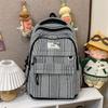 Plaid Backpack Student Class Commuter Schoolbag Women's Lightweight Multi-Compartment Large Capacity Backpack