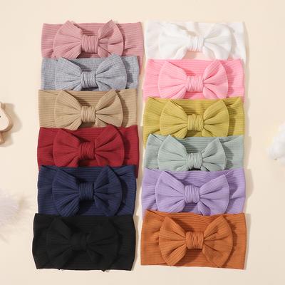 5 uds./juego Lindos Lazos Diademas para Bebés Niñas Elástico Suave Nailon Turbante para la Cabeza de Recién Nacido Accesorios para el Cabello para Niños