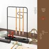 Auspicious Cloud Chinese Pen & Brush Holder – Wrought Iron Stand & Storage Rack
