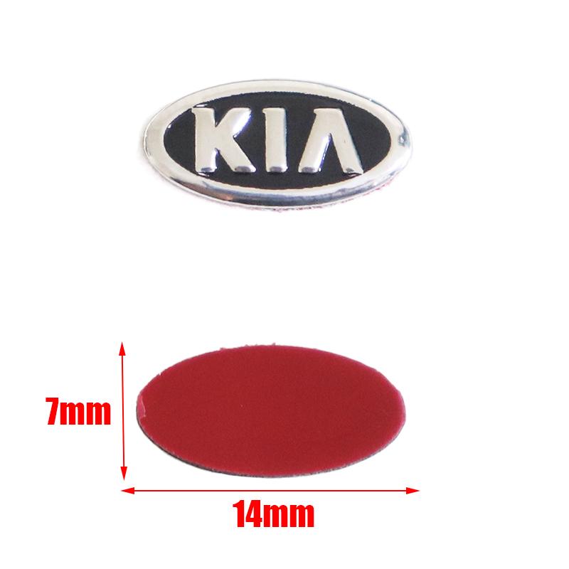 50 pièces 100 pièces Vente chaude ancien 16 mm 14 mm 3D Aluminium Logo de voiture Porte-clés Décoration Emblème Autocollant Badge de clé de voiture Accessoires Pour kia aim365