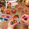 Christmas Ornaments Kit, 6 Pack Acrylic 2D Flat Pendant DIY Set, Box for Christmas Decoration