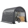 Garden Storage Tent, Steel Frame, Large Doors, 3 X 3 M, Grey
