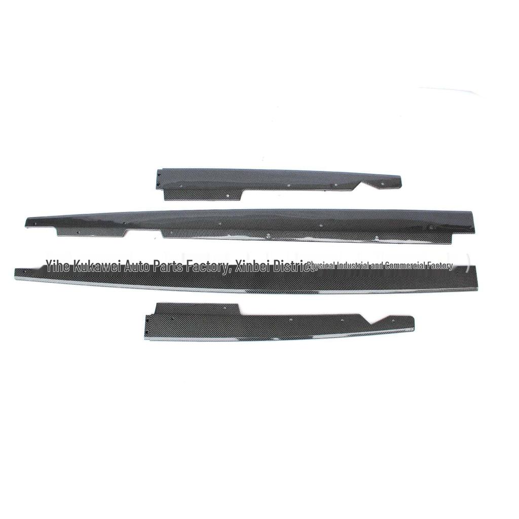 Gloss Black Side Skirts with Carbon Fiber Spoiler for BMW 3 Series E90/E92/E93MP Models