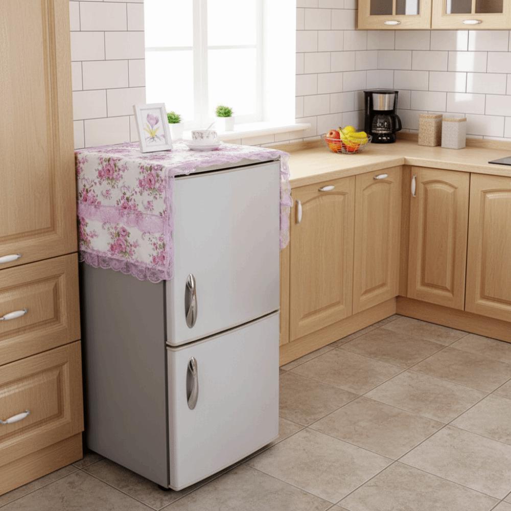 Dustproof Washing Machine Cover Floral Pattern Microwave Oven Cover Appliance Cover Home Decor