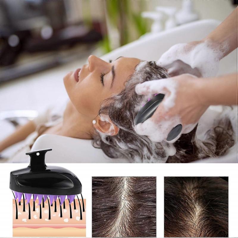 Scalp Massager, Soft Silicone Shampoo Scrub Brush for Clean, Wet and Dry Hair Head Massager, Reduce Dandruff, Massage Scalp, Promote Hair Growth
