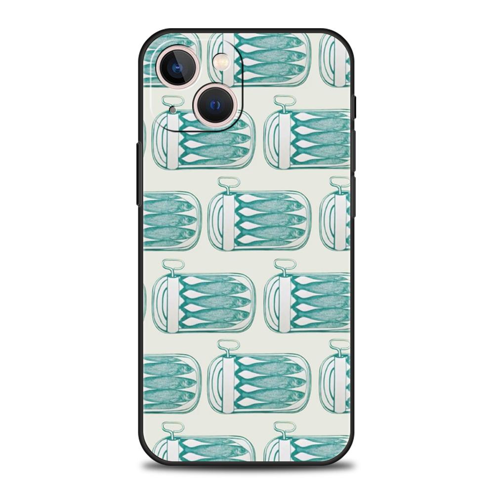 Luxury TPU Soft Phone Case For iPhone 17 Air 16E 16 11 15 14 Pro MAX 12 13 7 8 Plus X XR XS SE 2022 Cover Sardines Canned