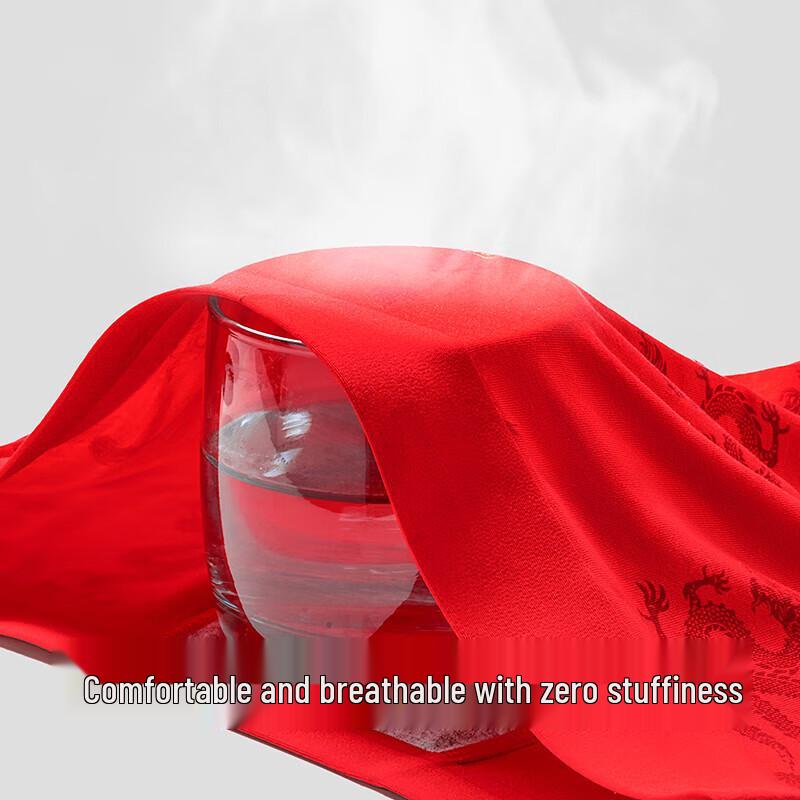 Jianjiang Men's Red Dragon Year Modal Seamless Boxer Briefs 3-Pack