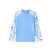 Anta Printed Round Neck Slim Fit Long Sleeve Swim Pants Men Swimwear Clear-Sea-Blue 1823531452-2
