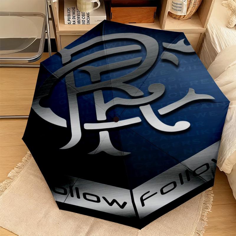 1PC Rangers Fc Crest Automatic Umbrella - Suitable Travel Outdoor Portable Umbrella Birthday Gift Daily Essentials
