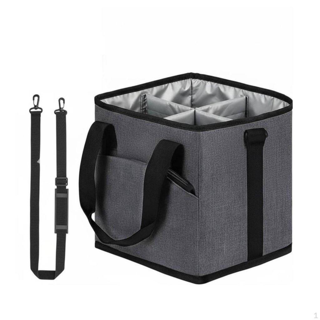 Insulated Picnic Tote Lightweight Portable Food Carrier Reusable Thermal Meal for Camping,