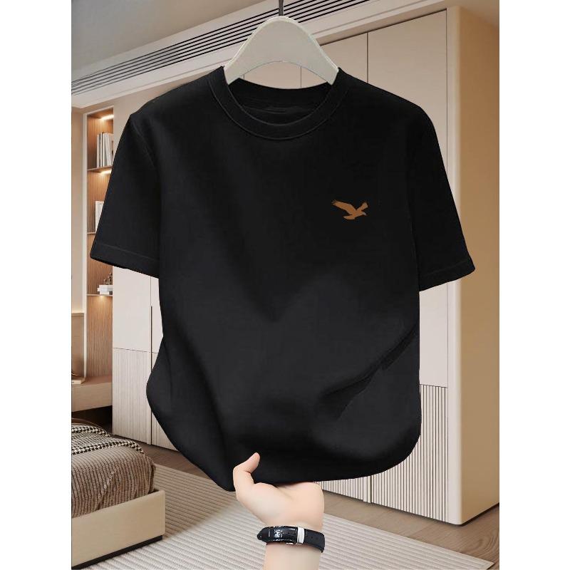 Cotton Men's T-Shirt, Summer Lightweight Breathable Sweat Absorbent for Outdoor and Home Wear