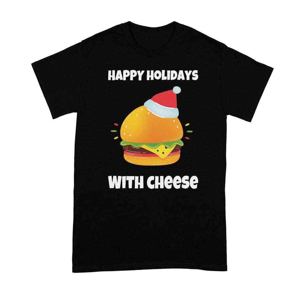 Festive Cheeseburger T Shirt For Happy Holidays Thanksgiving And Xmas