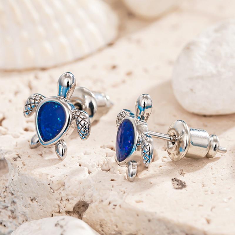 Kreative Tier-Steckohrringe für Damen Niedliche Vielseitige Schildkrötenförmige Accessoires Zarter Damen-Party-Schmuck