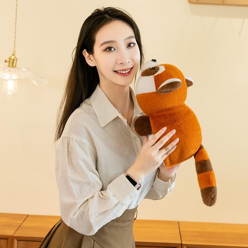 Flip Panda Doll Plush Toy Transformed Into Raccoon Doll Children's Rag Doll Gift Doll Machine