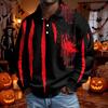 Men's Long Sleeve Loose Fit Casual T-Shirt for Halloween Party or Everyday Wear