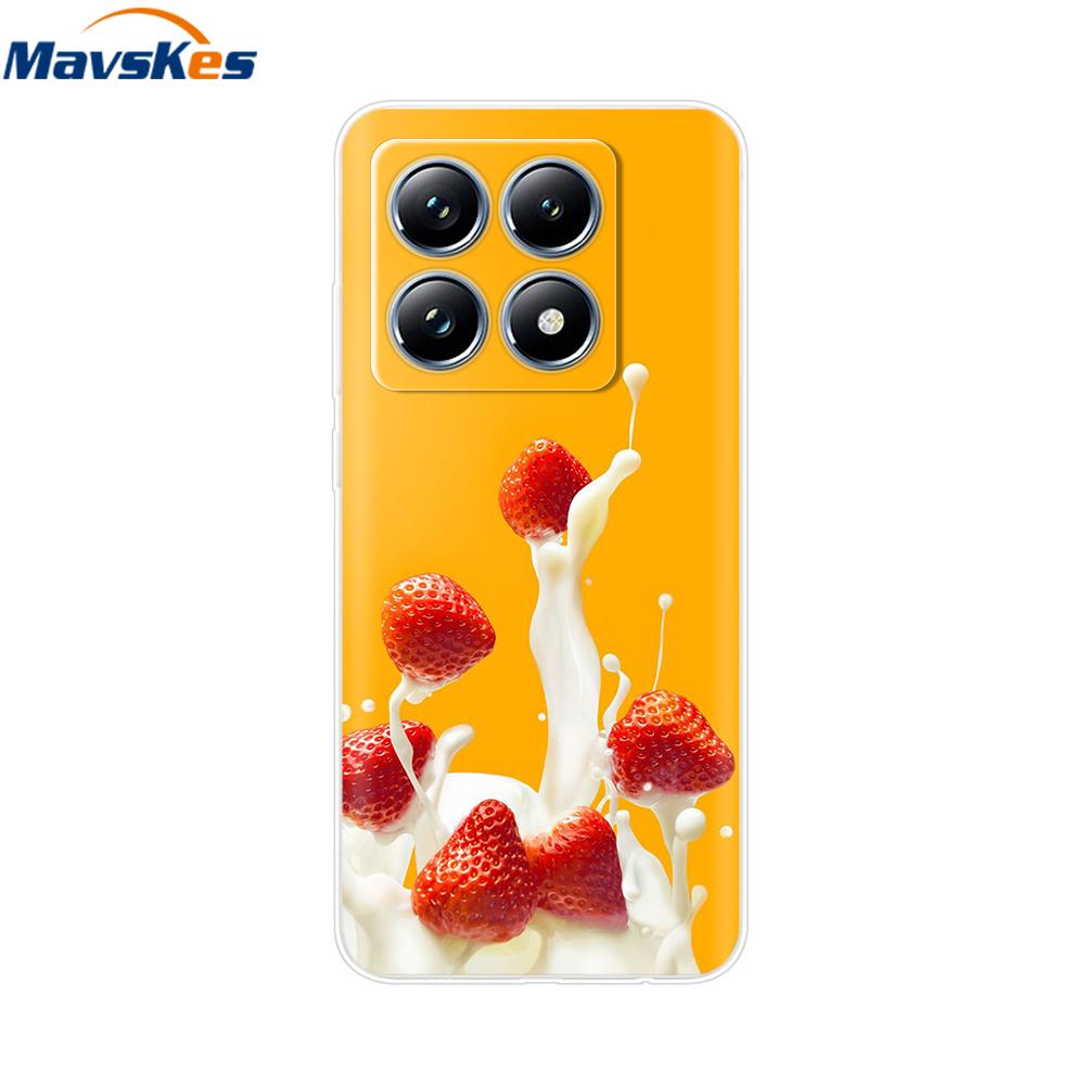 For Xiaomi 14T 5G Case Cute Soft Transparent TPU Painted Silicone Cover For Xiaomi 14T Pro 5G 2024 Mi14T Phone Cases Coque Funda