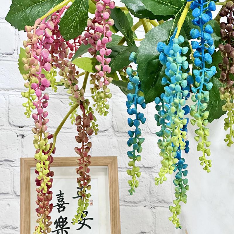 Soft Silicone Artificial Greenery Wall Hanging Decorative For Party Celebrations And Home Decor