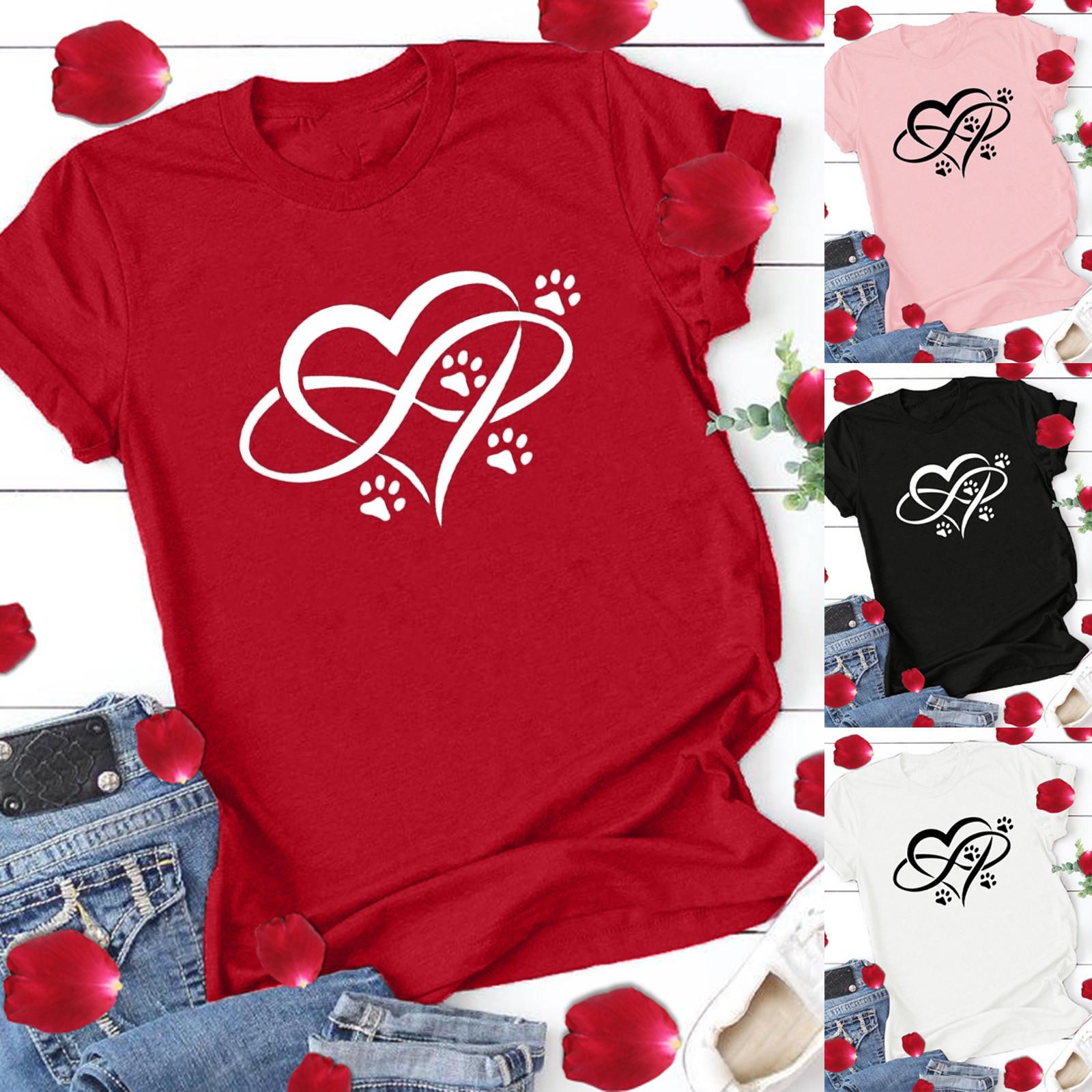 

Женская модная повседневная милая праздничная рубашка с коротким рукавом и принтом