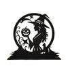 Halloween Candle Holder 2D Witch Pumpkin Cutout Tabletop Decoration for Party