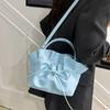 Elegante PU-Leder Schultertasche Große Kapazität Französische Handtasche Schleife Umhängetasche Streetwear