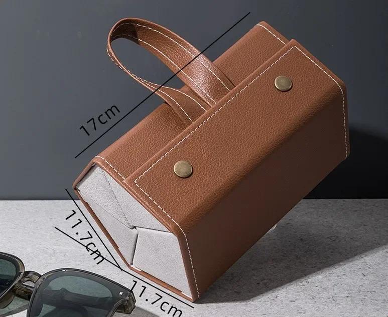 2/3/4/5/6 Grids Sunglasses Organizer Travel Storage Box for Glasses Portable Foldable Wall Hanging Display Case Eyewear Holder