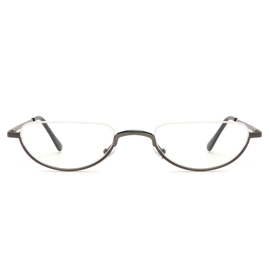 Retro Ultra-light Metal Half Frame Reading Glasses Portable Men Women Readers Optical Spectacle Small Frame Eyeglass