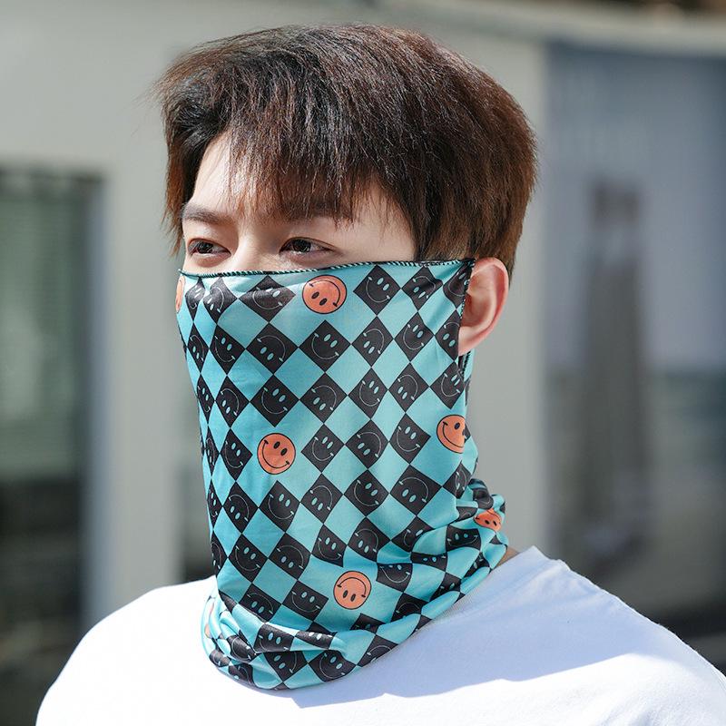 Unisex UV Protection Breathable Face Mask & Neck Gaiter with Ear Loops for Summer Cycling