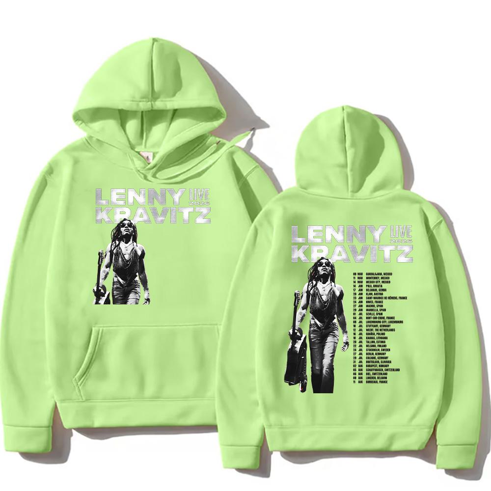 Lenny Kravitz Live 2026 Grafik Streetwear Herren High Street Sweatshirt Mode Damen Langarmtops Punk Musik Kleidung Pullover