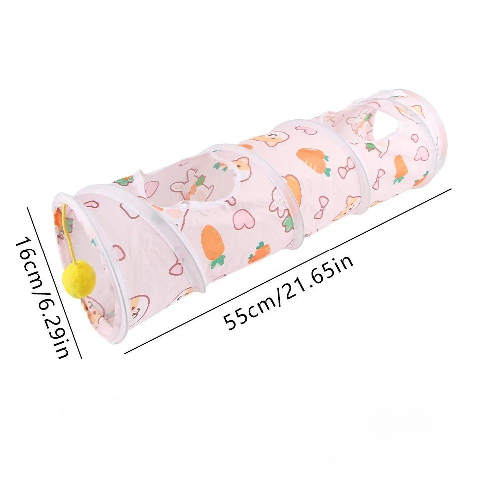 

Cute Carrot Shaped Hamster Hideout Tunnel Foldable Ferret Toy Tube Small Pet Playhouse Cage Accessories for Guinea Pig Rabbit