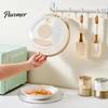 Reusable Microwave Plate Cover Collapsible Splatter Cover, with Foldable Heat Resistant Handle, Easy Clean Screen Oven Safe Plastic Lid, for