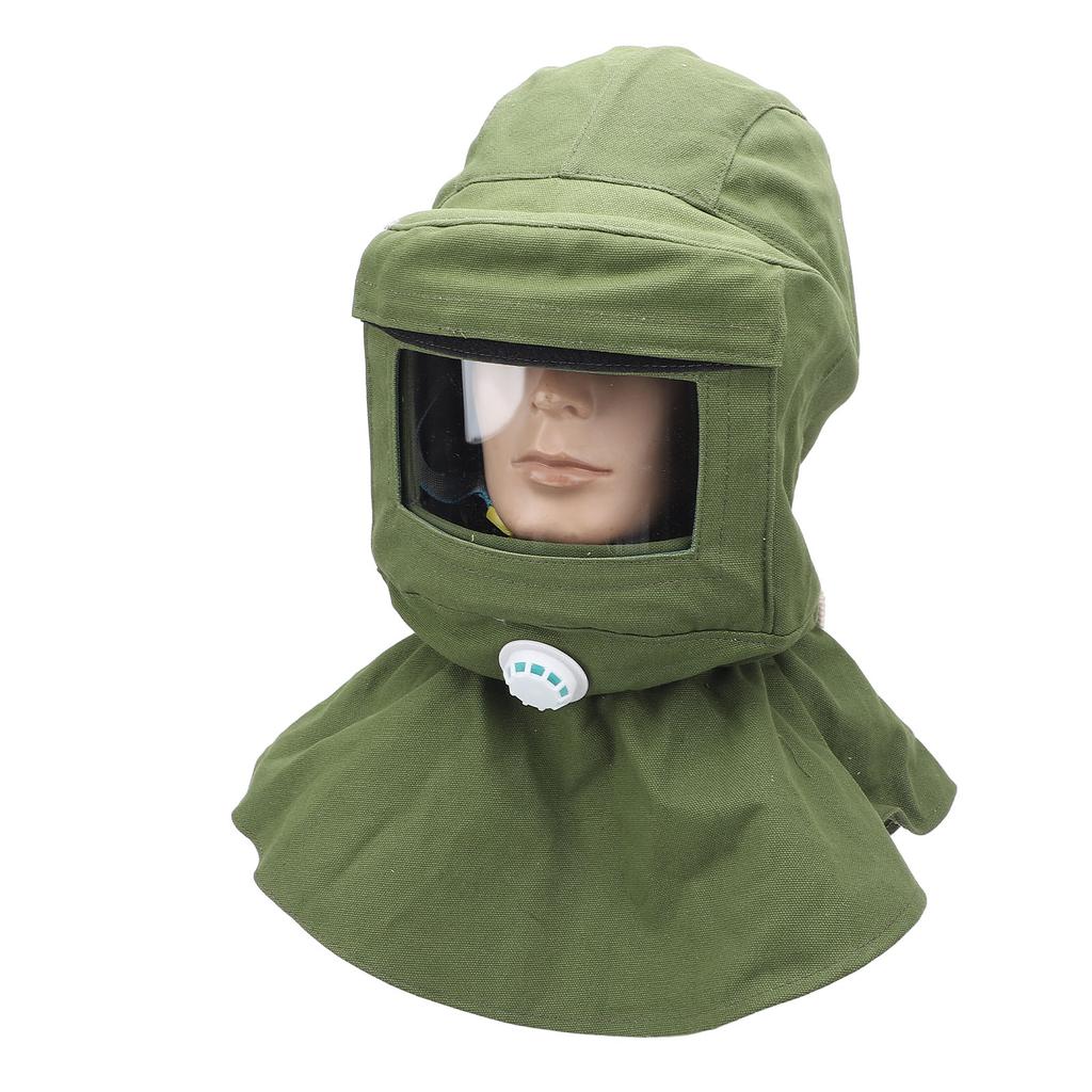 Capuche de Sablage Verre Transparent Écharpe Sableur Housse de Protection pour Peinture au Pistolet