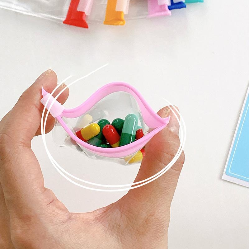 20Pcs Eva Pill Pouch Bags Reusable Zippered Pill Pouch Set Medicine Organizer Self Sealing Translucent Medicine Bags Trave