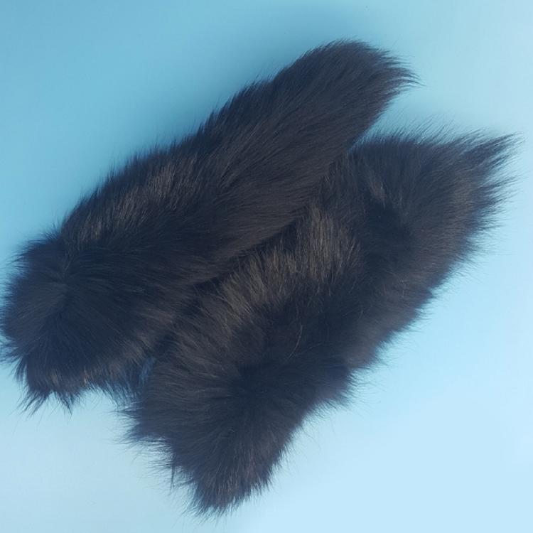 Gradient Foxes Furs Tail Pendant Keychain Keys Holder for Purse Bag Decoration