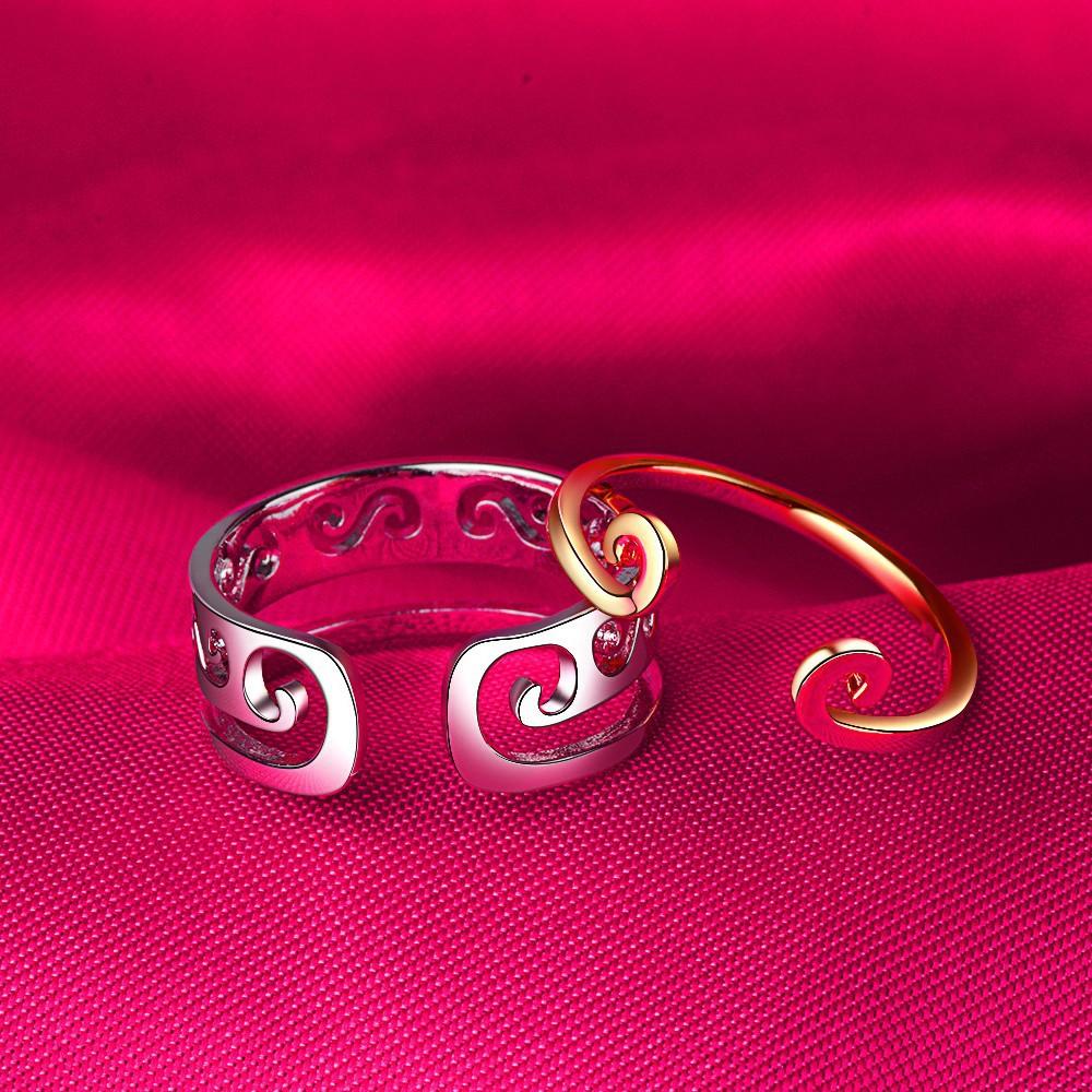 Kyzc Tight Spell Ring Opening Men And Women, Two-In-One Combination Couple Qixi Festival Valentine'S Day Gift With