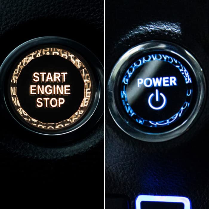 Engine Start Button Power Button 3D Crystal - Compatible with Toyota Vehicles such as 40 Series Alphard, Vellfire, Land Cruiser 250, 80 Series Harrier