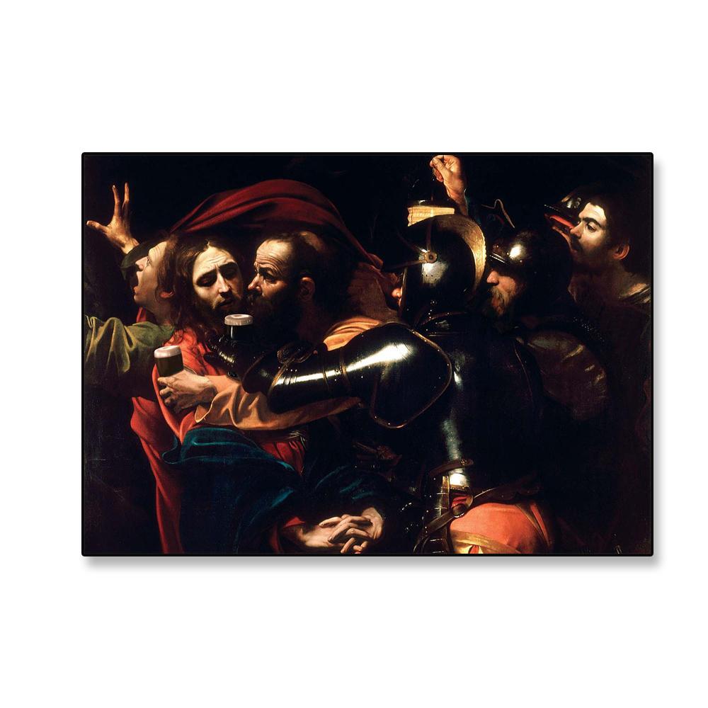 Vintage Oil Painting Funny Drinking Art Poster The Taking of Christ Prints Home Room Wall Art Canvas Painting Kitchen Decoration