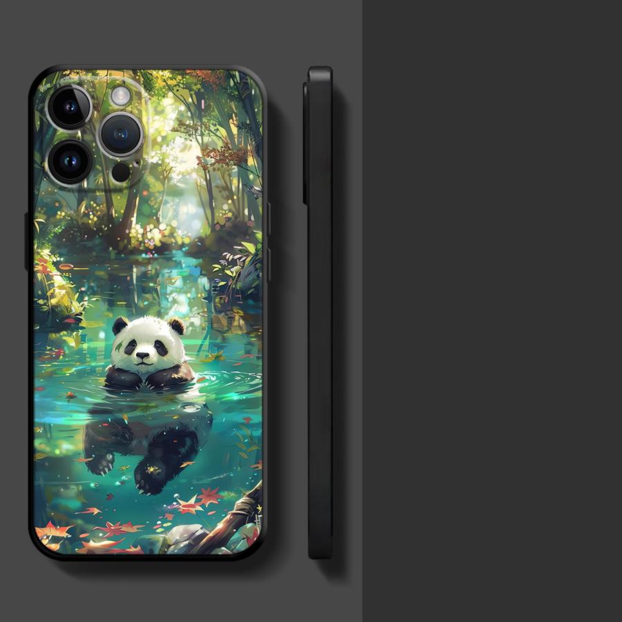 Bamboo Forest Panda Funda Phone Cover Phone Case for Apple iPhone 17 Pro Max 14 15 Pro 7 8 13 17e XR XS MAX Air 11 12 16